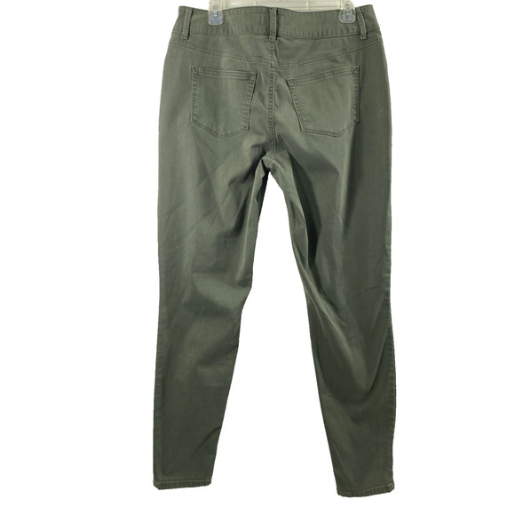 Maurices‎ M Jeans Womens Size L Reg Military Green Denim Stretch Skinny - Picture 2 of 10
